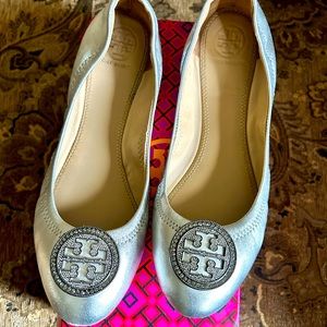 Tory Burch Metallic Nappa Leather Liana Ballet Flat